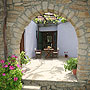 patio and stoned arch at Palmero Villas